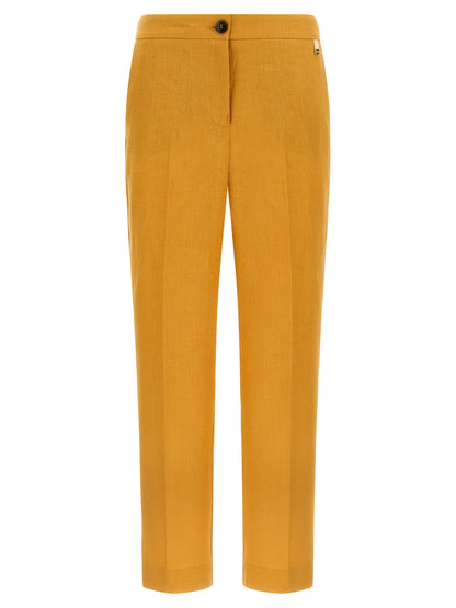 Herno Orange Leinen Casual Hose – Produktansicht 1 | Arca Lucia