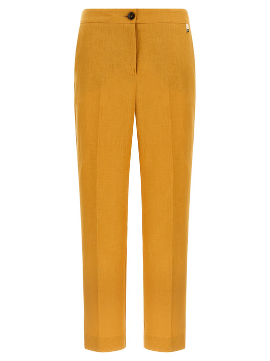 Herno Orange Leinen Casual Hose – Produktansicht 1 | Arca Lucia