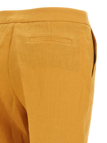 Herno Orange Leinen Casual Hose – Produktansicht 4 | Arca Lucia