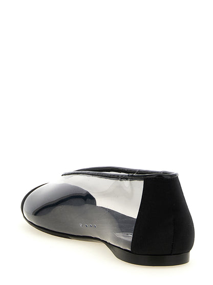 Moschino Elegante schwarze Ballett-Ballerinas aus Gummi