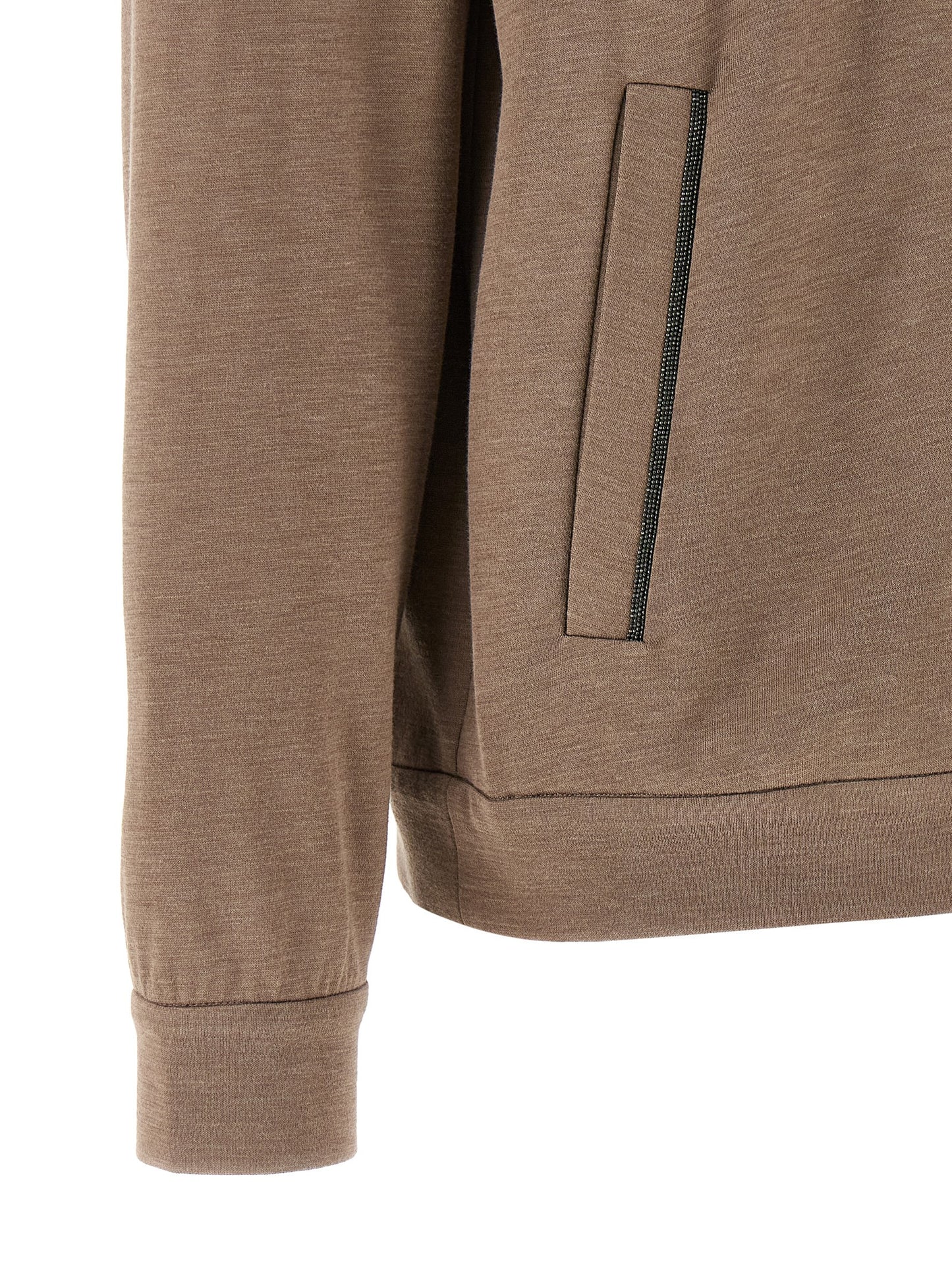 Brunello Cucinelli Brauner Baumwoll-Kapuzenpullover