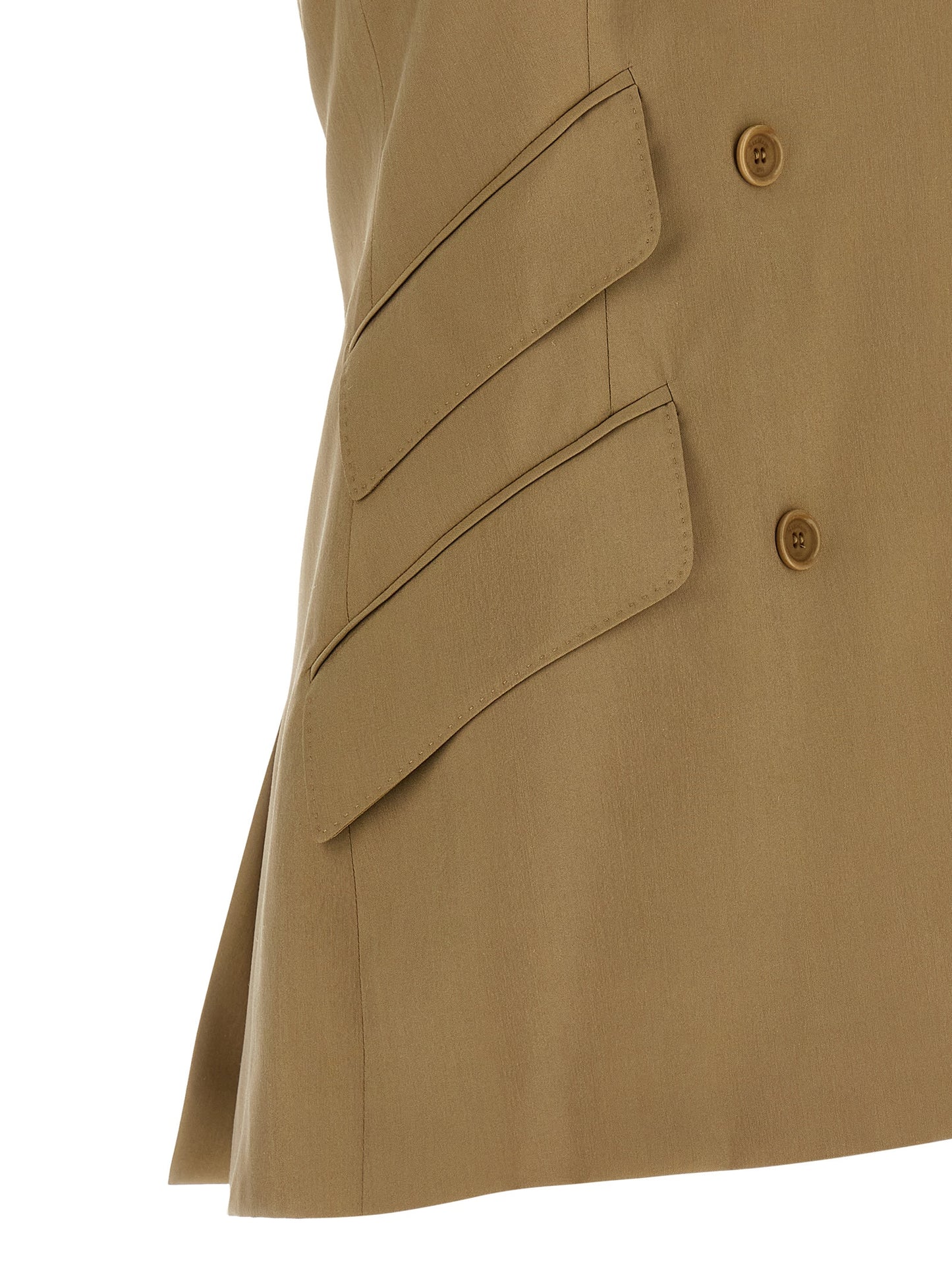 Max Mara Mantel aus reiner Schurwolle in Beige