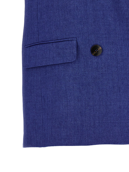 Max Mara Blaue Leinen-Weste