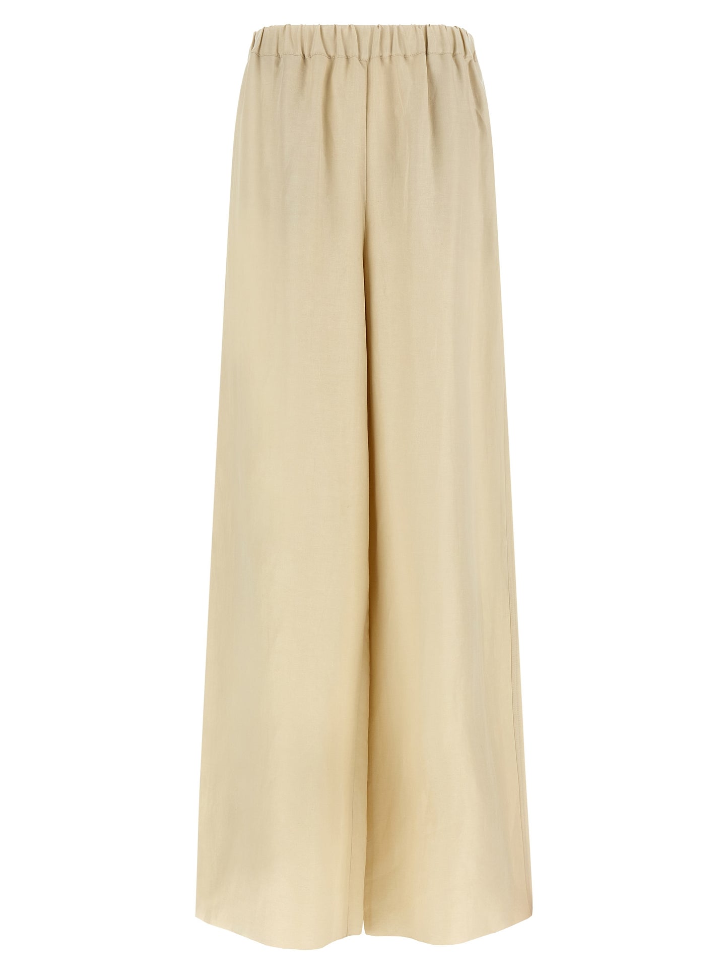 Max Mara Beige Leinen Freizeithose