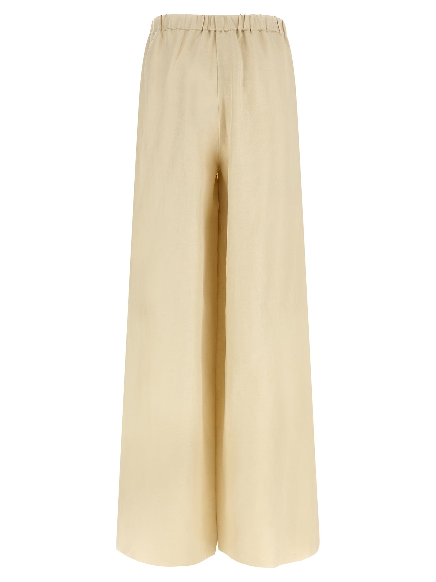 Max Mara Beige Leinen Freizeithose
