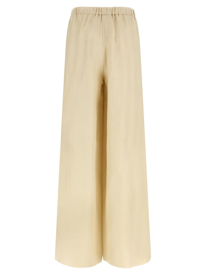 Max Mara Beige Leinen Freizeithose