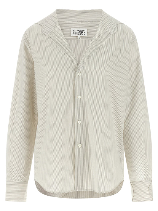 MM6 Maison Margiela Graue Baumwollbluse