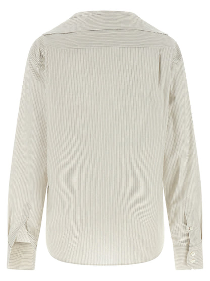 MM6 Maison Margiela Graue Baumwollbluse