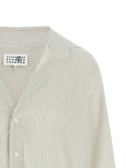 MM6 Maison Margiela Graue Baumwollbluse