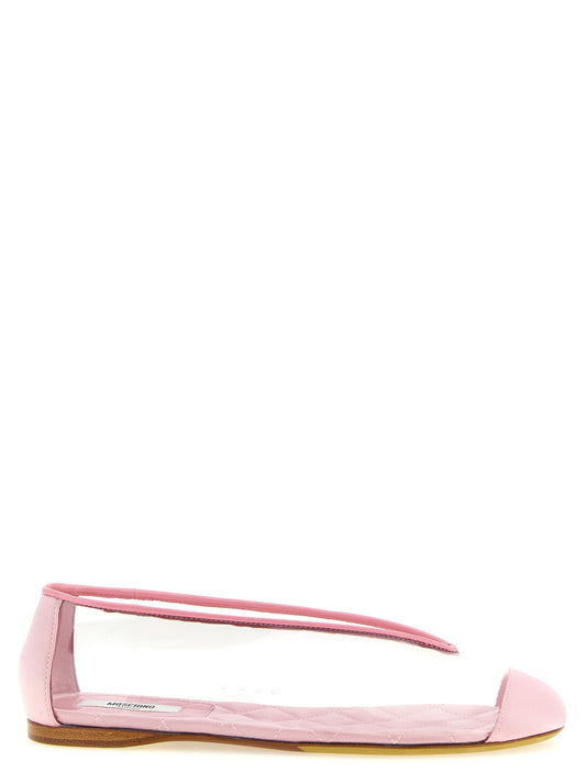 Moschino Pinke PVC-Ballerinas