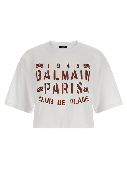 Balmain Weißes Baumwoll-T-Shirt