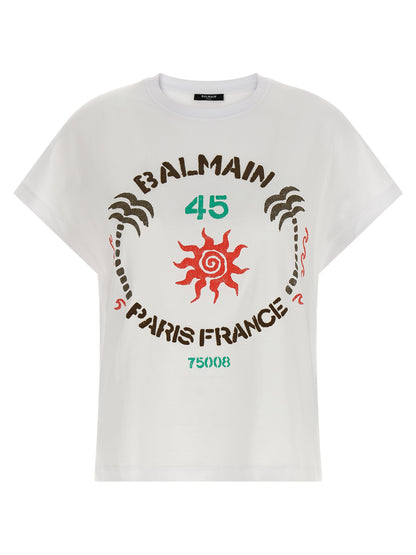 Balmain Weißes Baumwoll-T-Shirt