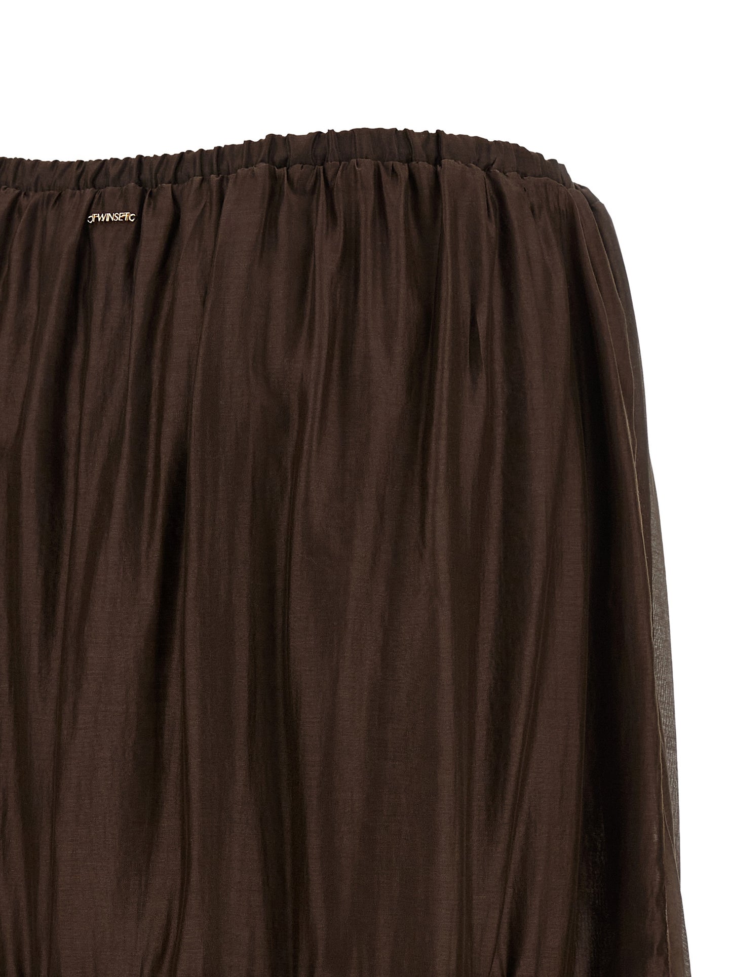 Twinset Brauner Minirock aus Lycra
