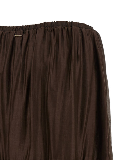 Twinset Brauner Minirock aus Lycra