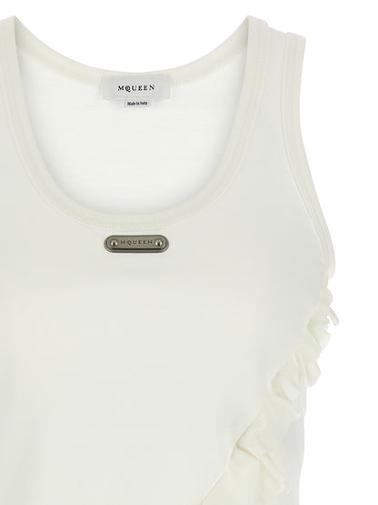 Alexander McQueen Weiße Baumwoll-Tanktops