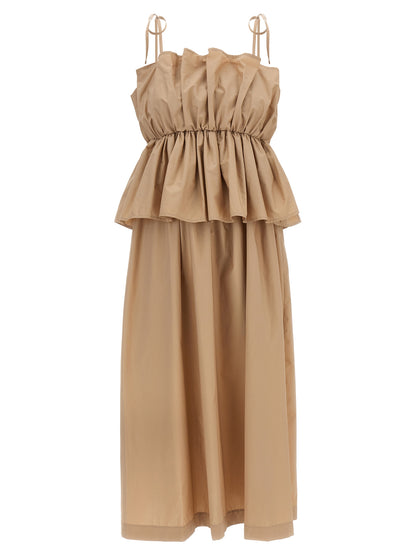 Twinset Beige Baumwoll-Maxikleid