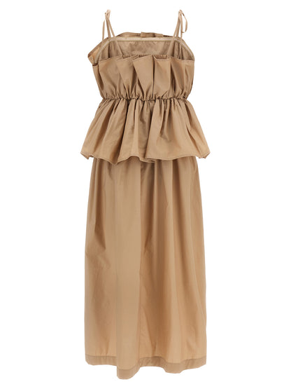 Twinset Beige Baumwoll-Maxikleid