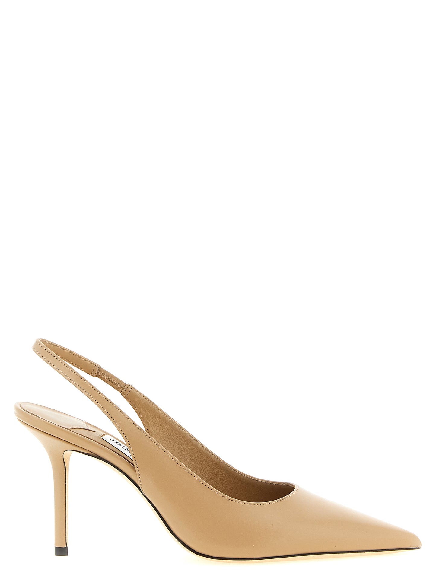 Jimmy Choo Beige Leder Pumps mit hohem Absatz