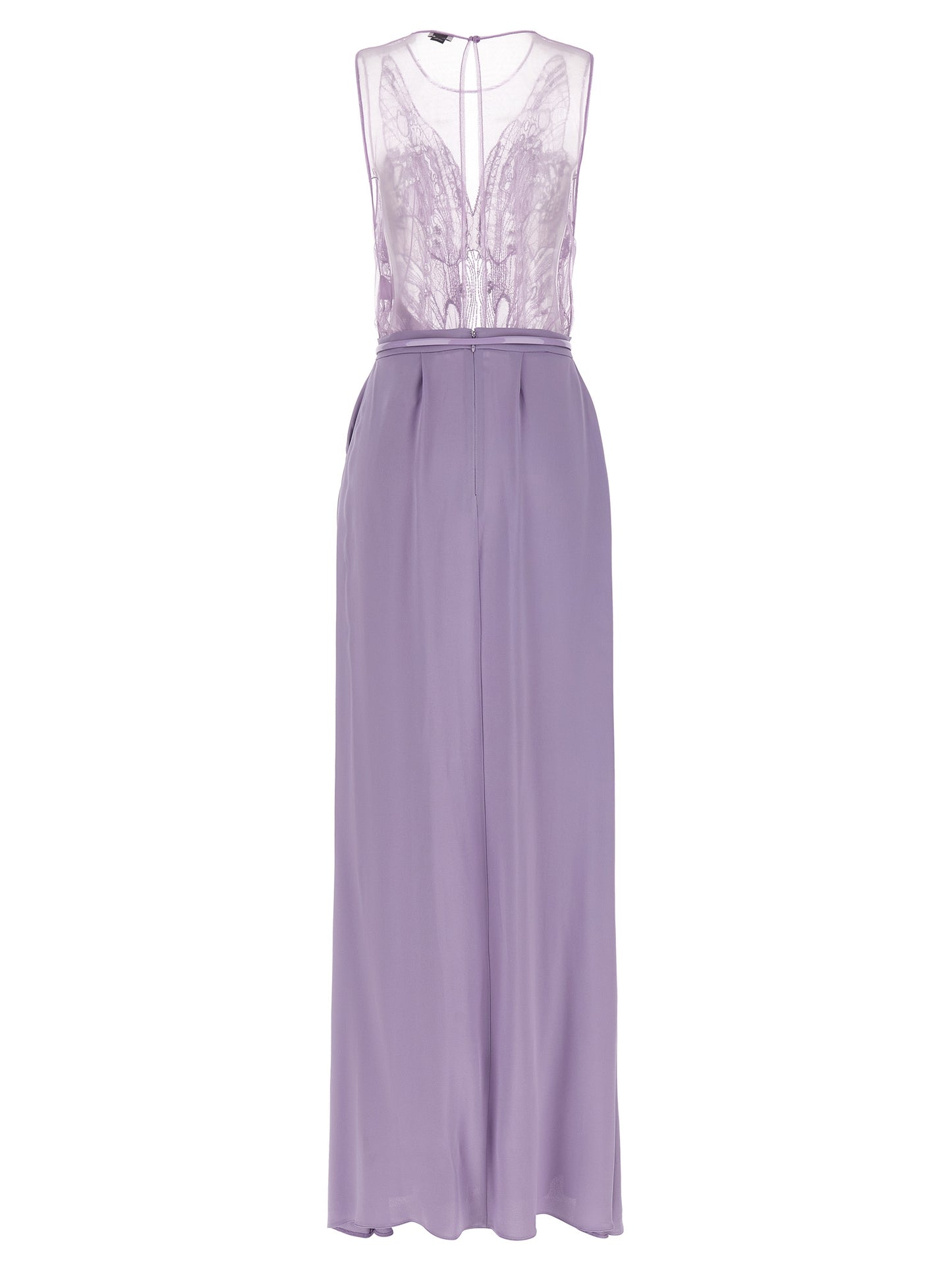 Elisabetta Franchi Langes Kleid aus violettem Viskose