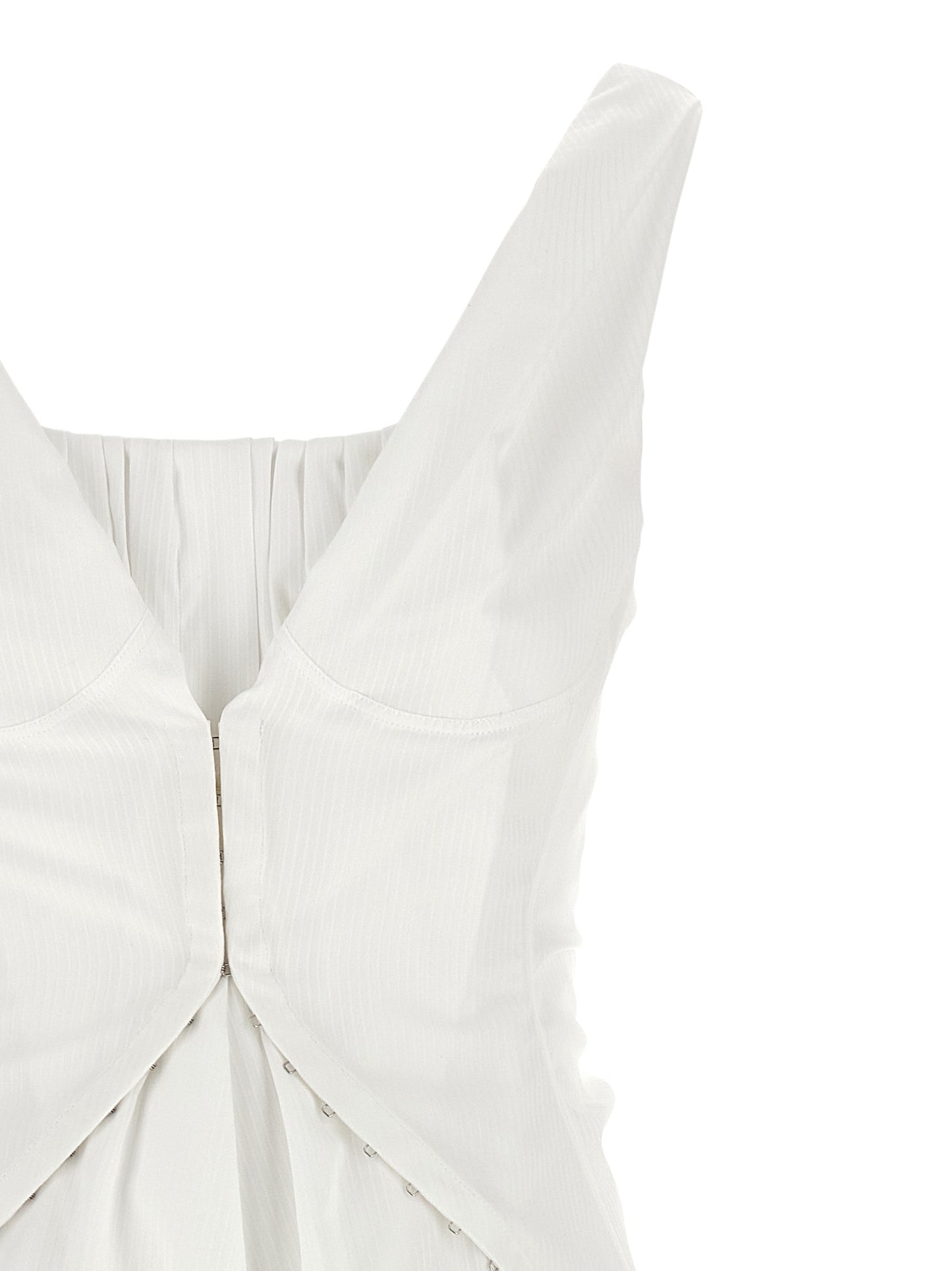 Alexander McQueen Weißes Baumwoll-Kurzkleid