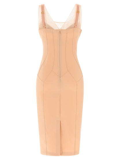 Elisabetta Franchi Mehrfarbiges Midikleid aus Polyamid