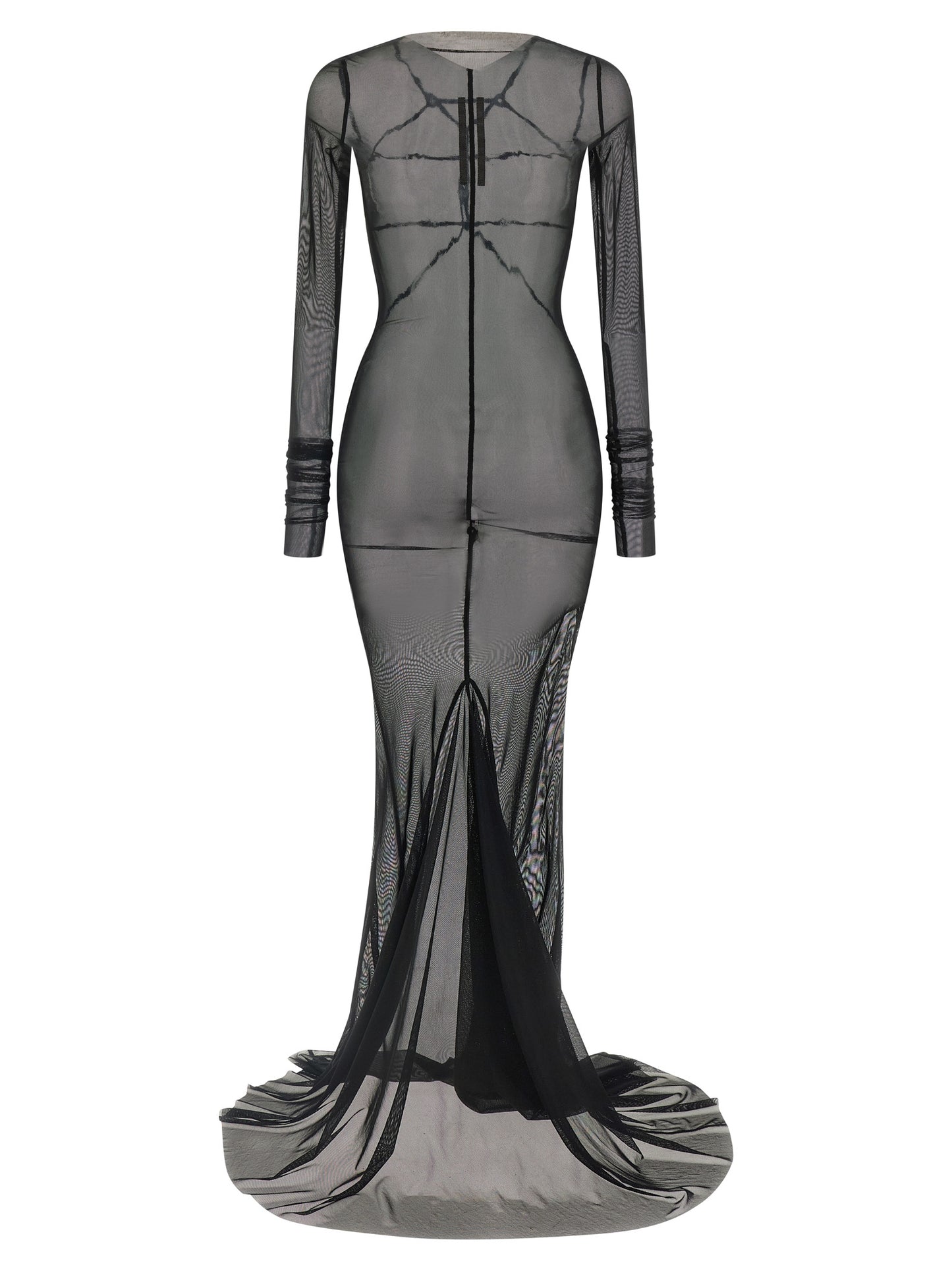 Rick Owens Langes schwarzes Kleid aus Nylon