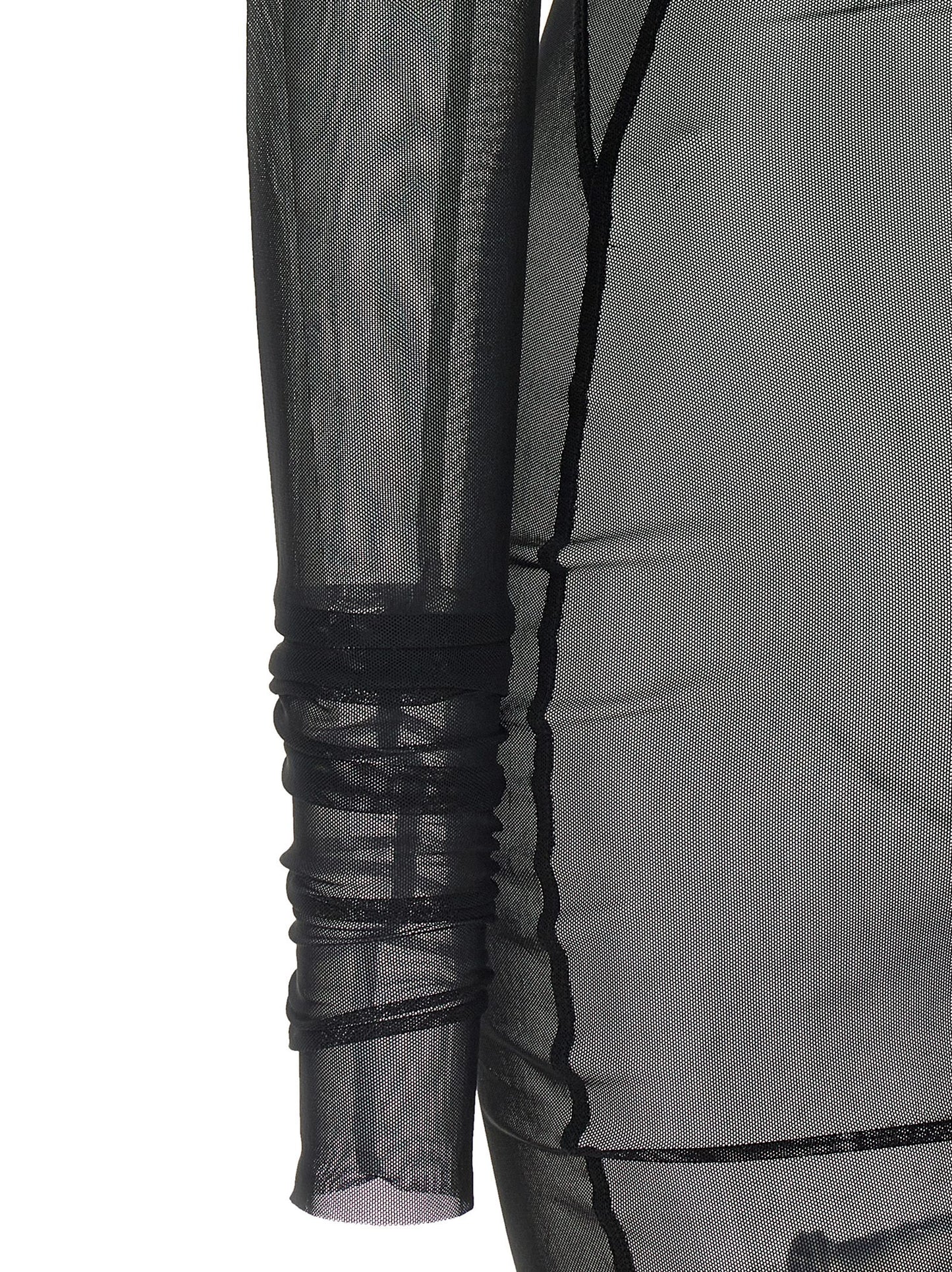 Rick Owens Langes schwarzes Kleid aus Nylon
