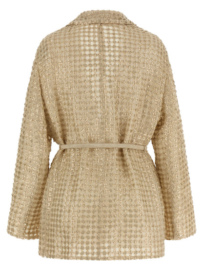 Brunello Cucinelli Beige Seidenblazer
