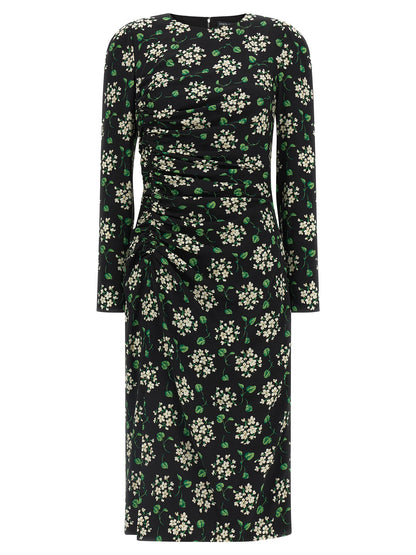 Dolce & Gabbana Schwarzes Midikleid aus Synthetik