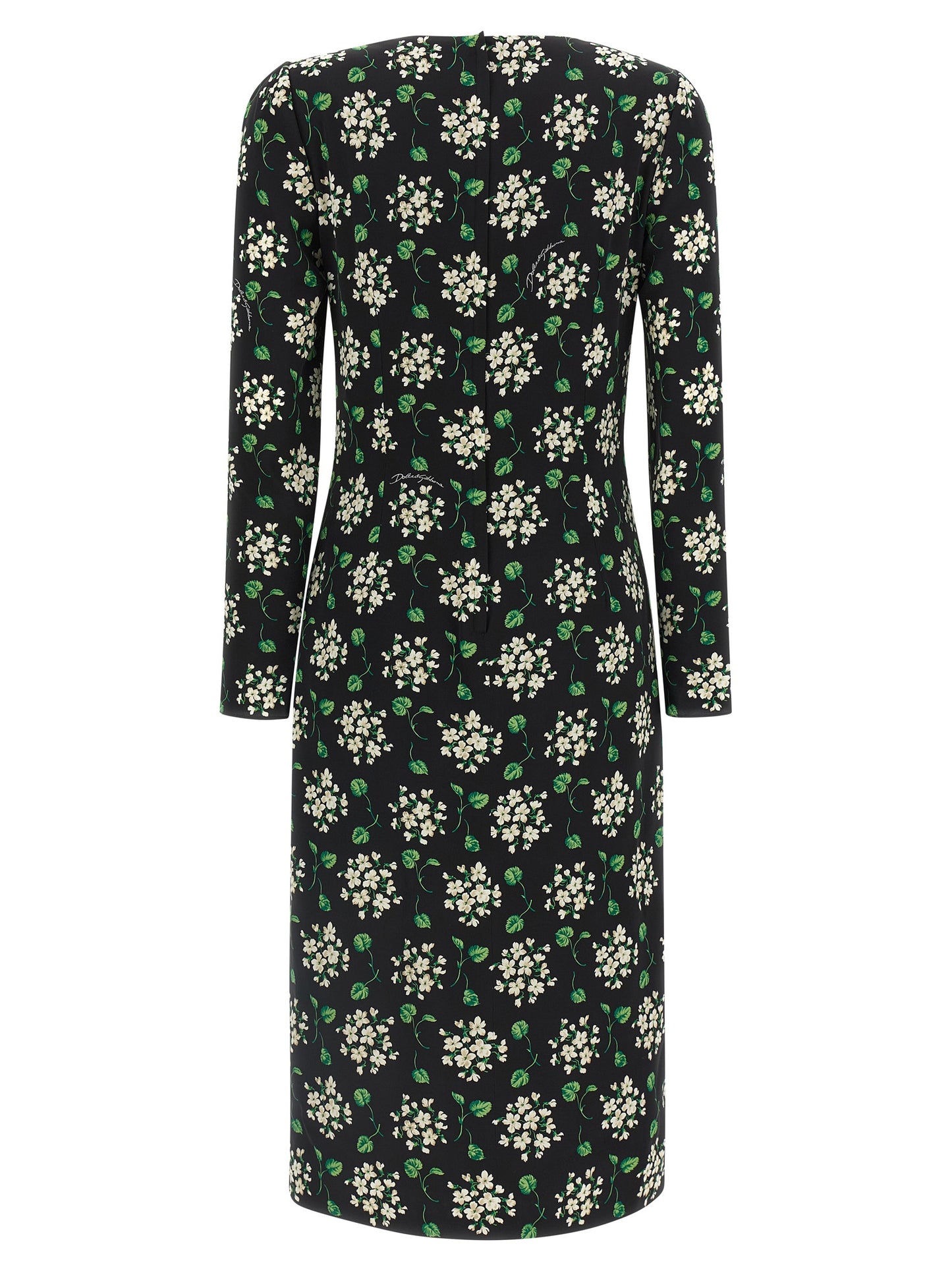 Dolce & Gabbana Schwarzes Midikleid aus Synthetik