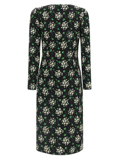 Dolce & Gabbana Schwarzes Midikleid aus Synthetik