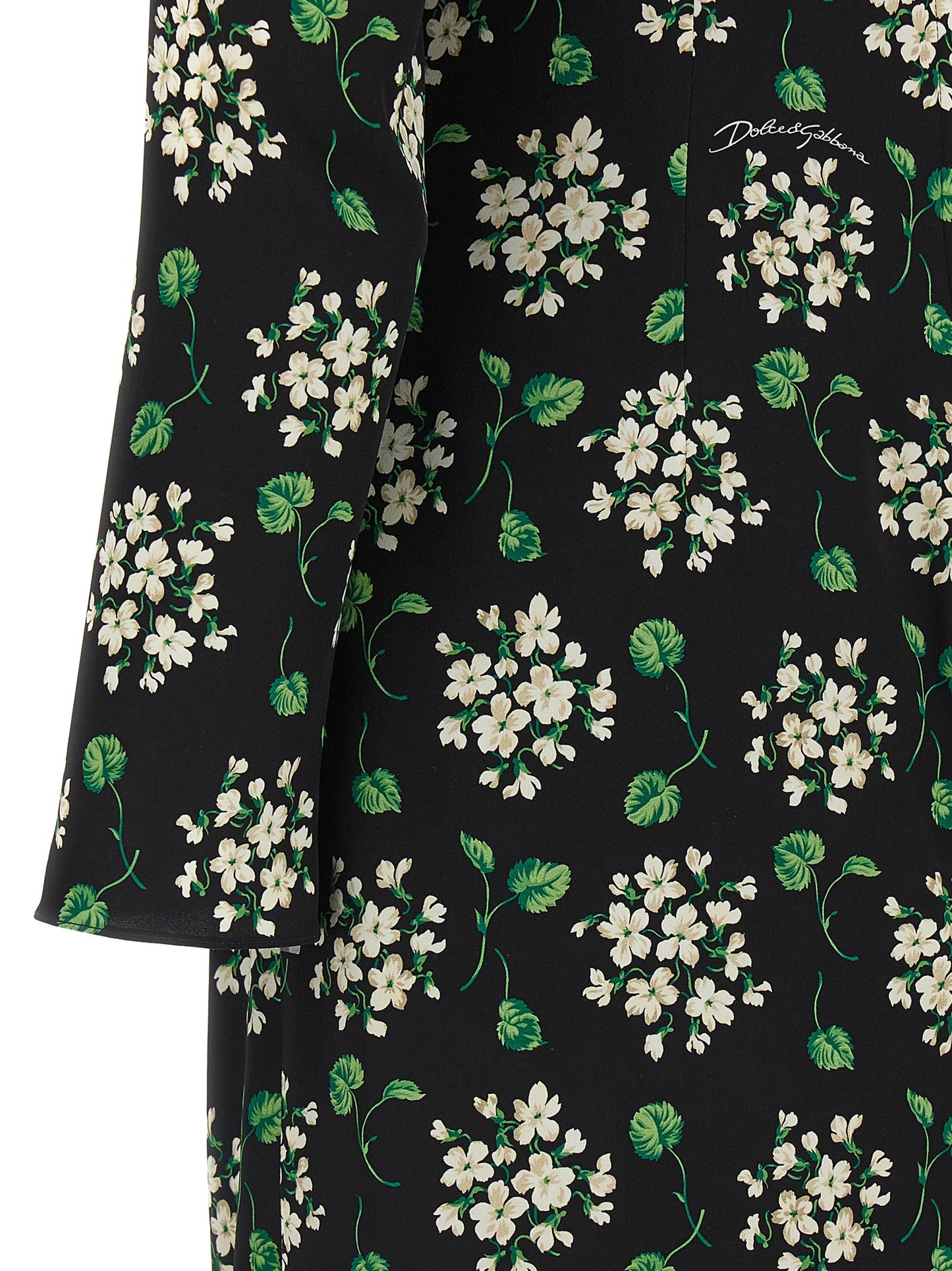 Dolce & Gabbana Schwarzes Midikleid aus Synthetik