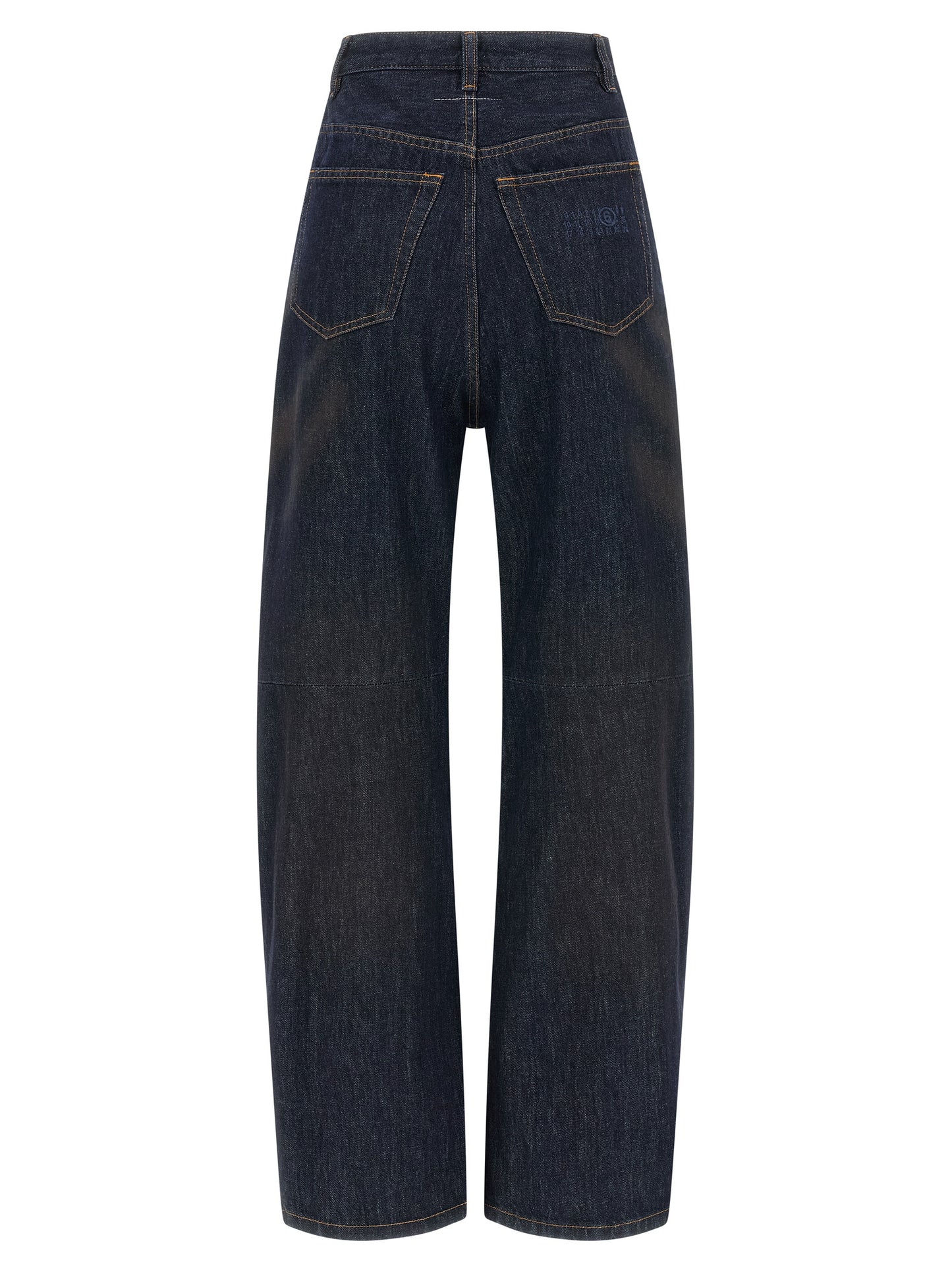 MM6 Maison Margiela Blaue High-Waist Jeans aus Baumwolle