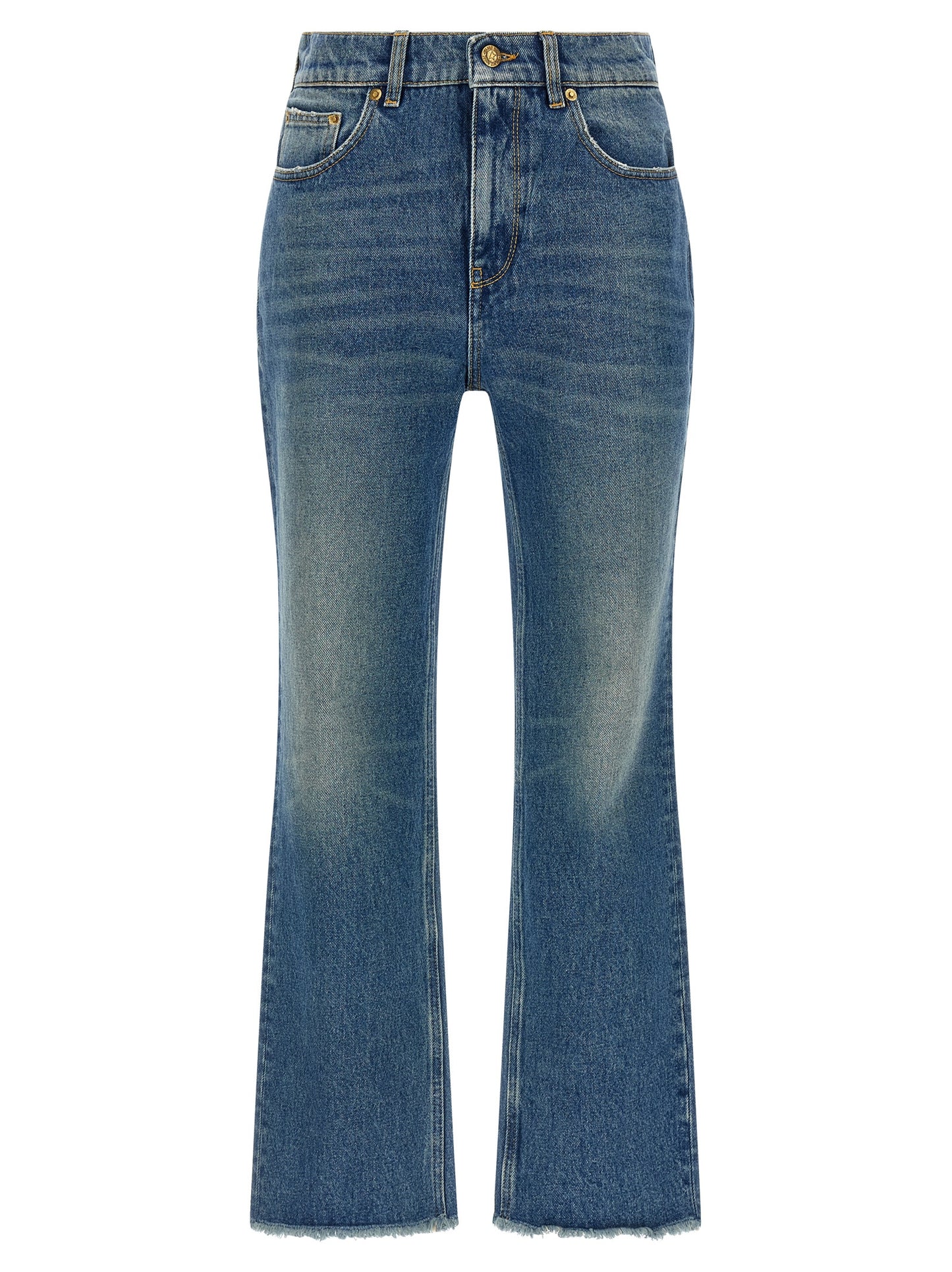 Golden Goose Blaue Baumwoll-Jeans mit ausgestelltem Bein