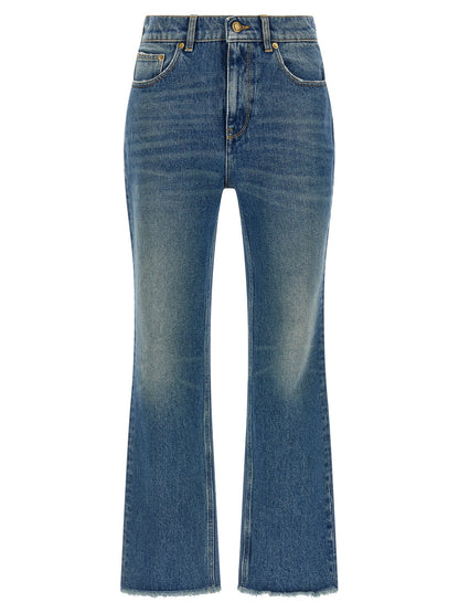 Golden Goose Blaue Baumwoll-Jeans mit ausgestelltem Bein