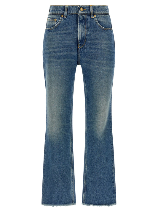 Golden Goose Blaue Baumwoll-Jeans mit ausgestelltem Bein