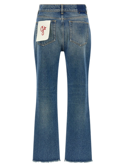 Golden Goose Blaue Baumwoll-Jeans mit ausgestelltem Bein