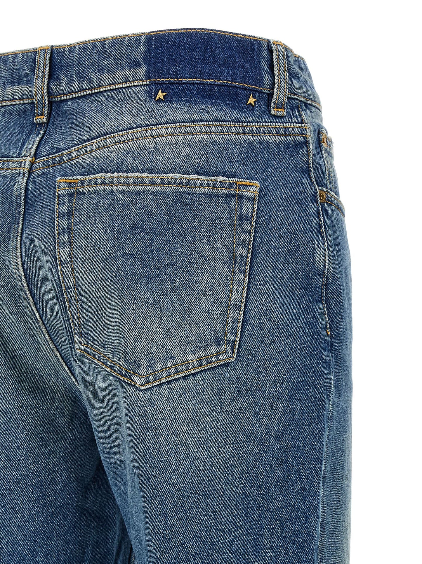 Golden Goose Blaue Baumwoll-Jeans mit ausgestelltem Bein