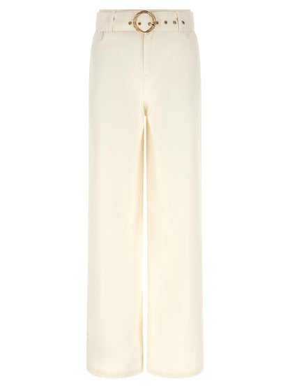 Twinset Weiße Baumwoll-Schlagjeans