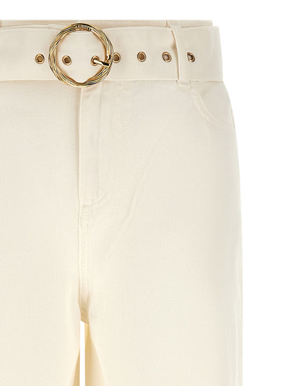 Twinset Weiße Baumwoll-Schlagjeans
