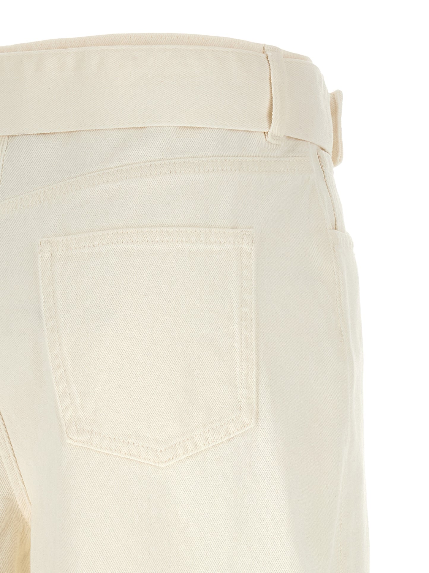 Twinset Weiße Baumwoll-Schlagjeans