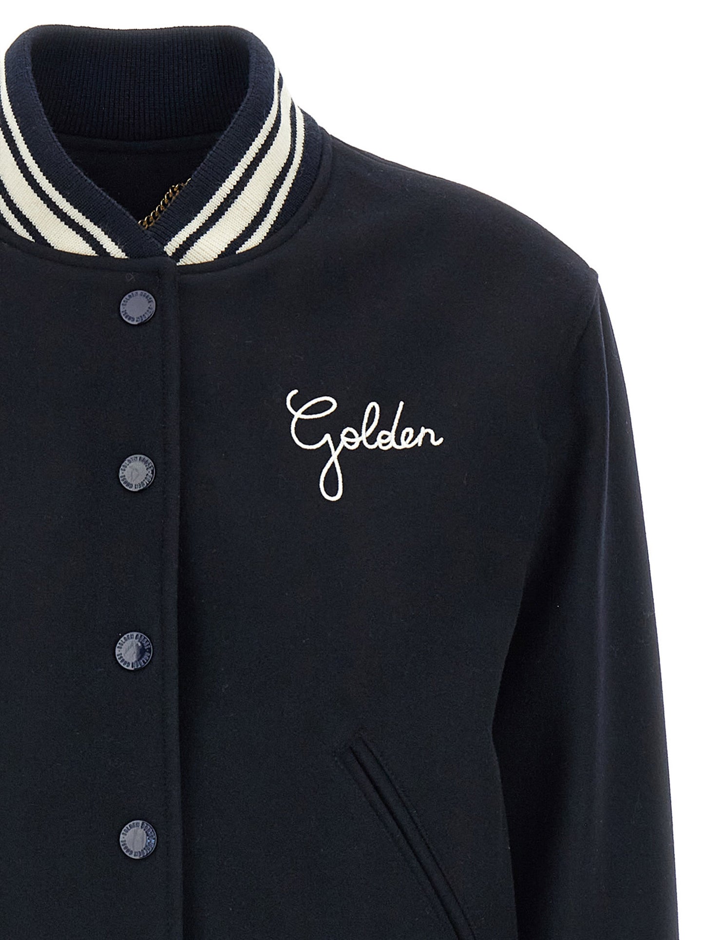 Golden Goose Blauer Bomber aus reiner Schurwolle