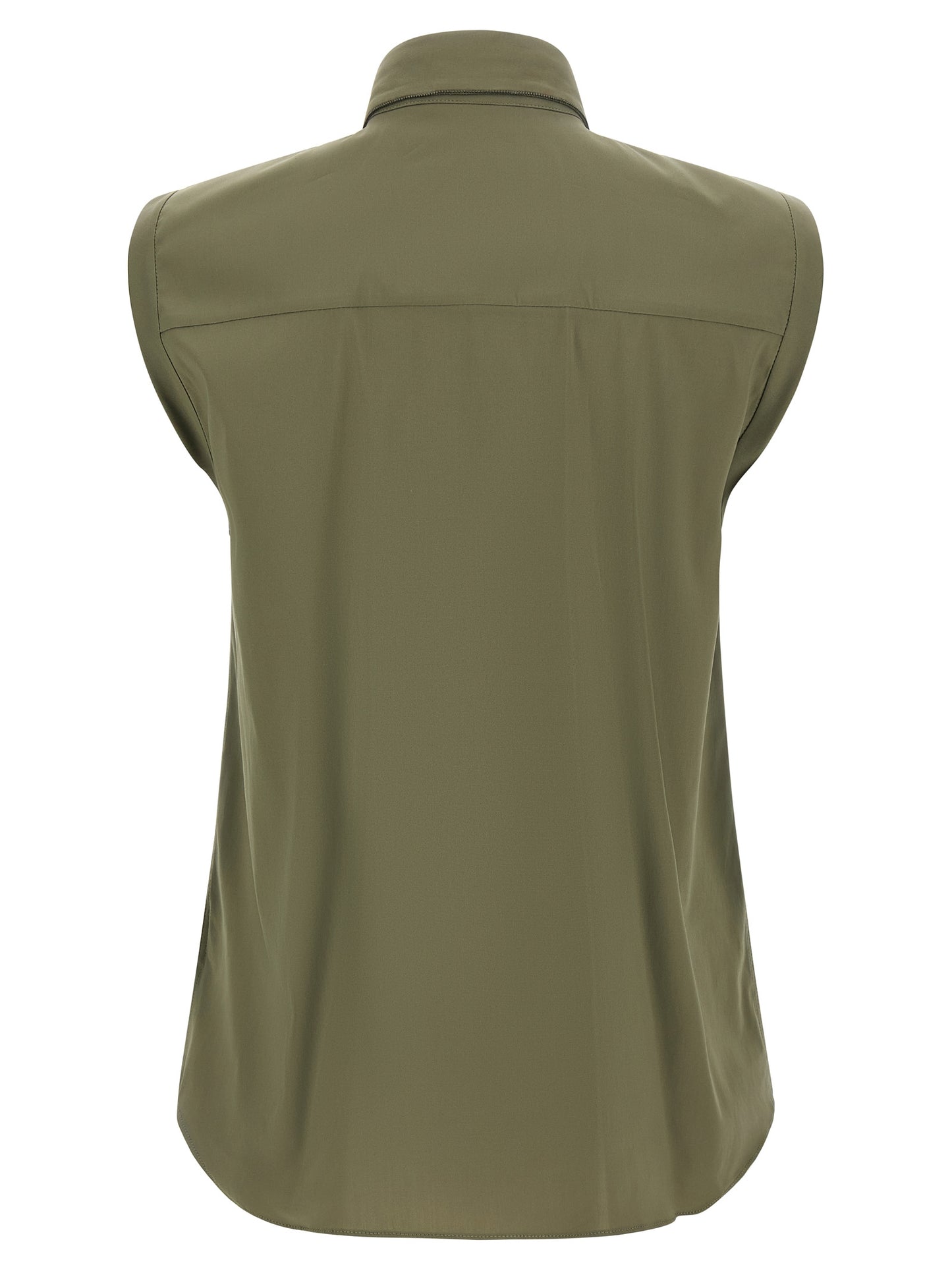 Brunello Cucinelli Zweifarbige Baumwollbluse