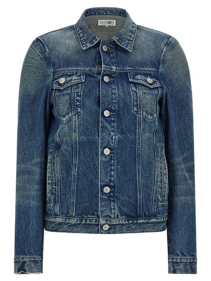 MM6 Maison Margiela Blaue Jeansjacke aus Baumwolle