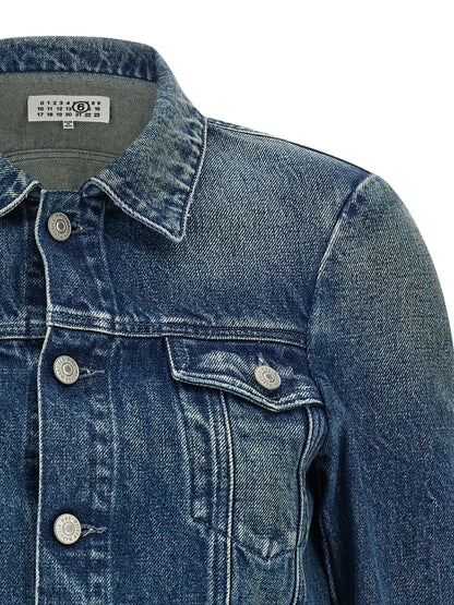 MM6 Maison Margiela Blaue Jeansjacke aus Baumwolle