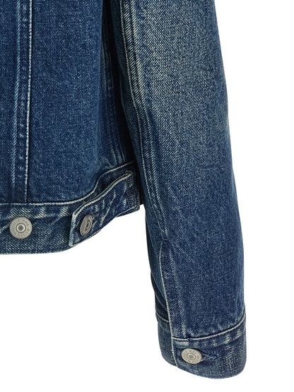 MM6 Maison Margiela Blaue Jeansjacke aus Baumwolle