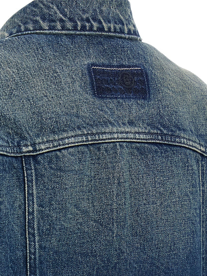 MM6 Maison Margiela Blaue Jeansjacke aus Baumwolle