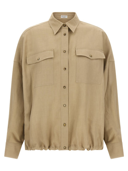 Brunello Cucinelli Beige Viscose Blouse