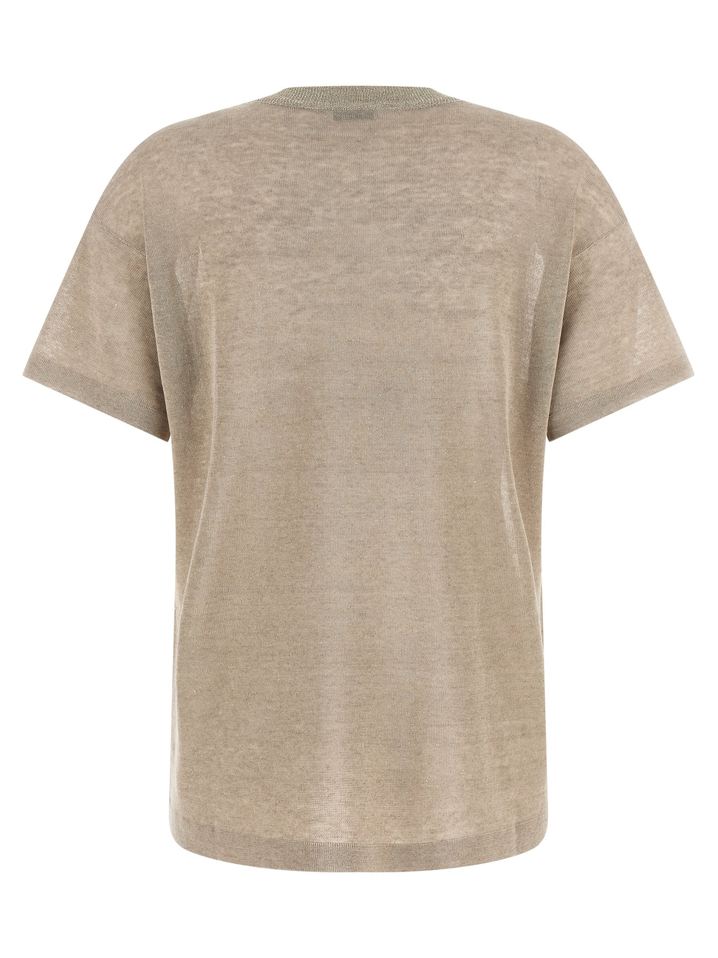 Brunello Cucinelli Beige Leinenstrickjacke