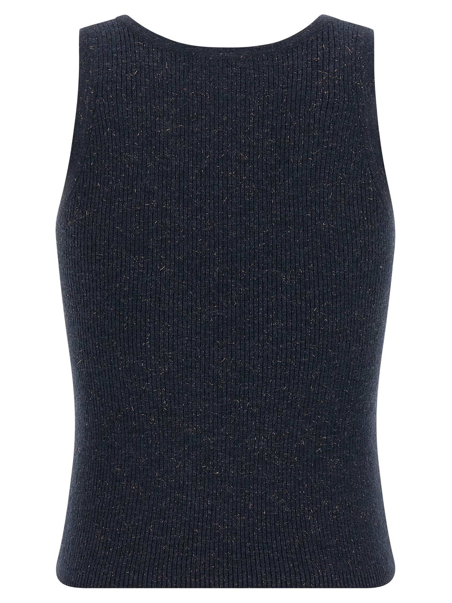 Brunello Cucinelli Ärmelloses Kaschmir-T-Shirt in Blau